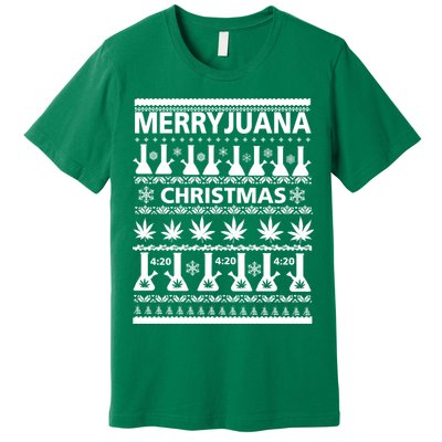 Merryjuana Weed Ugly Christmas Sweater Premium T-Shirt