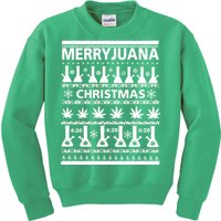 Merryjuana Weed Ugly Christmas Sweater Kids Sweatshirt