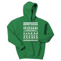 Merryjuana Weed Ugly Christmas Sweater Kids Hoodie