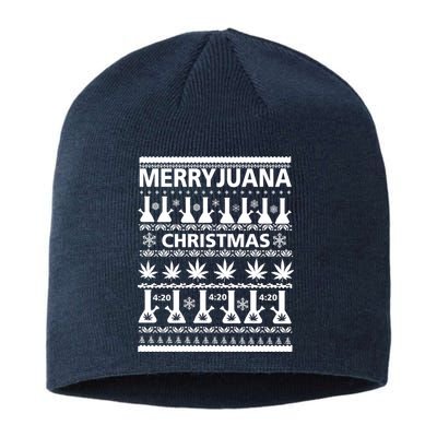 Merryjuana Weed Ugly Christmas Sweater Sustainable Beanie