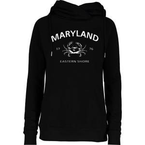 Maryland Eastern Shore Maryland State Crab Womens Funnel Neck Pullover Hood