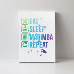 Marimba Eat Sleep Repeat Watercolor Gift Canvas