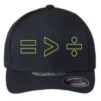 Math Equality Sign, Greater Than Division Sign Flexfit Unipanel Trucker Cap