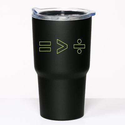 Math Equality Sign, Greater Than Division Sign Tumbler