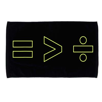 Math Equality Sign, Greater Than Division Sign Microfiber Hand Towel