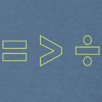 Math Equality Sign, Greater Than Division Sign Garment-Dyed Sweatshirt