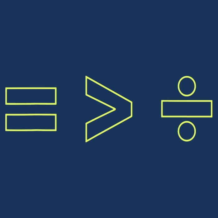Math Equality Sign, Greater Than Division Sign Polo