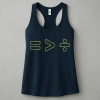 Math Equality Sign, Greater Than Division Sign Womens Tank Top