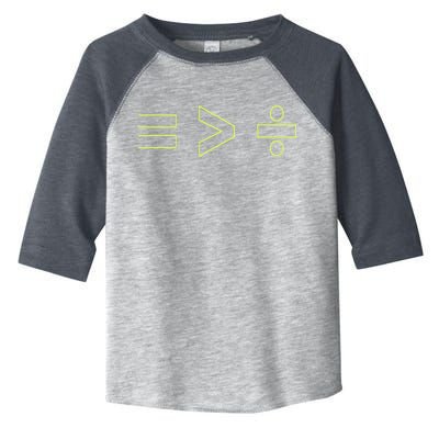Math Equality Sign, Greater Than Division Sign Toddler Fine Jersey T-Shirt