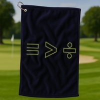 Math Equality Sign, Greater Than Division Sign Golf Towel