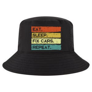 Mechanic Eat Sleep Fix Cars Repeat Funny Cool Comfort Performance Bucket Hat