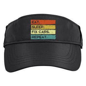 Mechanic Eat Sleep Fix Cars Repeat Funny Adult Drive Performance Visor