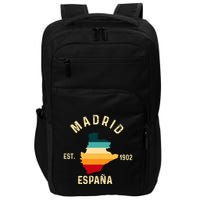 Madrid Espana Spain Est. Souvenir Flag Map Vacation Impact Tech Backpack