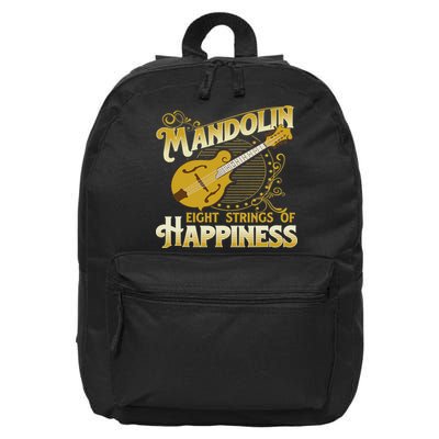 Mandolin Eight Strings Of Happiness Mandolin Folk Player 16 in Basic Backpack