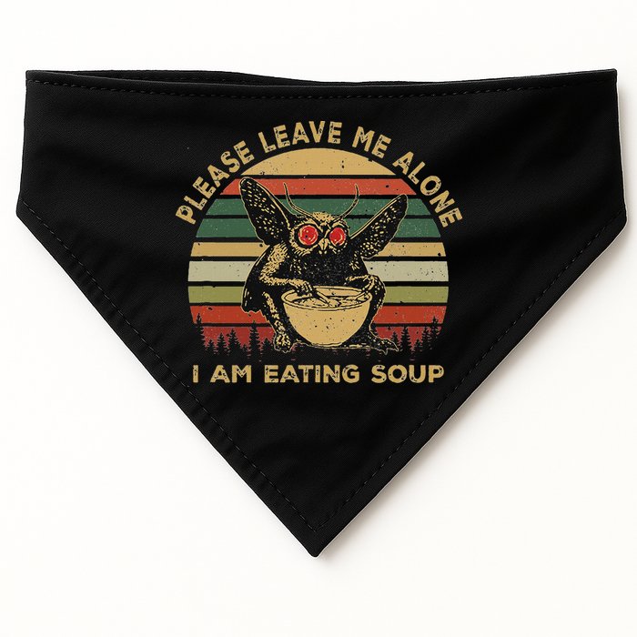 Mothman Eating Soup Please Leave Me Alone I Am Eating Soup USA-Made Doggie Bandana