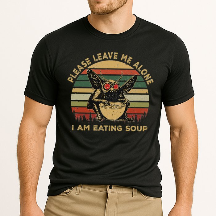Mothman Eating Soup Please Leave Me Alone I Am Eating Soup Performance Shirt