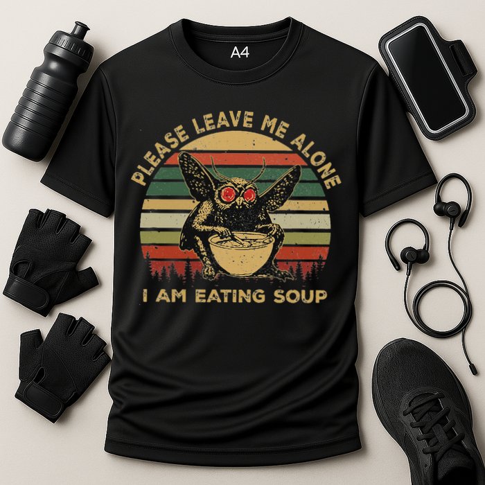 Mothman Eating Soup Please Leave Me Alone I Am Eating Soup Performance Shirt