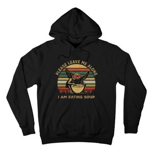 Mothman Eating Soup Please Leave Me Alone I Am Eating Soup Hoodie