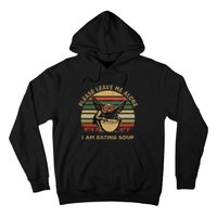 Mothman Eating Soup Please Leave Me Alone I Am Eating Soup Hoodie