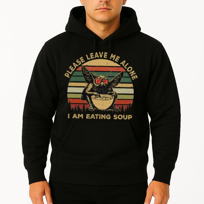 Mothman Eating Soup Please Leave Me Alone I Am Eating Soup Hoodie