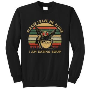 Mothman Eating Soup Please Leave Me Alone I Am Eating Soup Sweatshirt