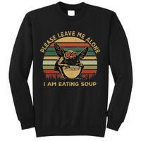 Mothman Eating Soup Please Leave Me Alone I Am Eating Soup Sweatshirt