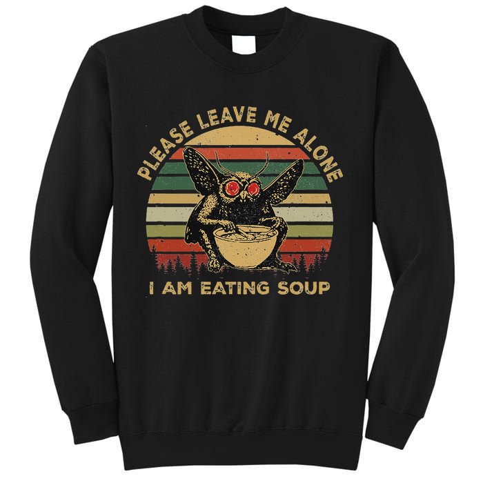 Mothman Eating Soup Please Leave Me Alone I Am Eating Soup Sweatshirt