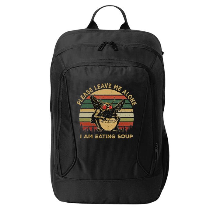 Mothman Eating Soup Please Leave Me Alone I Am Eating Soup City Backpack
