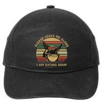 Mothman Eating Soup Please Leave Me Alone I Am Eating Soup 7-Panel Snapback Hat