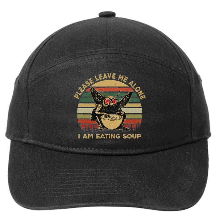 Mothman Eating Soup Please Leave Me Alone I Am Eating Soup 7-Panel Snapback Hat