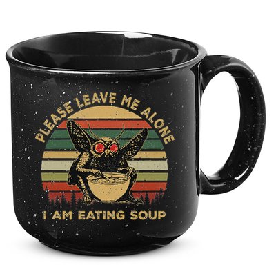 Mothman Eating Soup Please Leave Me Alone I Am Eating Soup 15oz Campfire Ceramic Mug