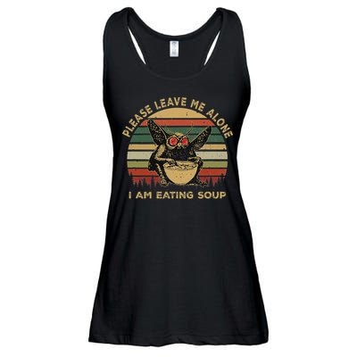 Mothman Eating Soup Please Leave Me Alone I Am Eating Soup Ladies Essential Flowy Tank