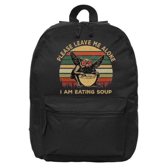 Mothman Eating Soup Please Leave Me Alone I Am Eating Soup 16 in Basic Backpack