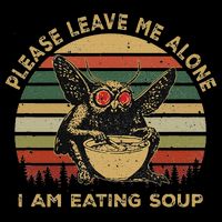 Mothman Eating Soup Please Leave Me Alone I Am Eating Soup 16 in Basic Backpack