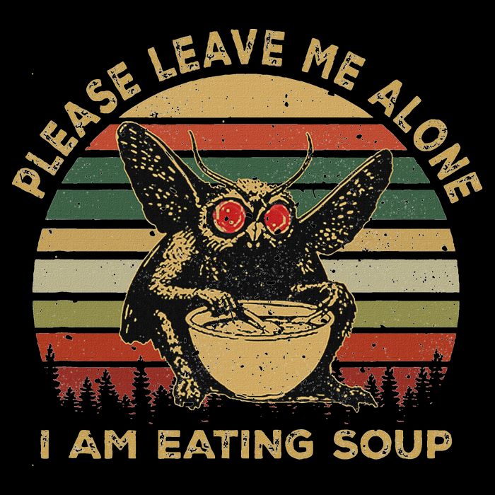 Mothman Eating Soup Please Leave Me Alone I Am Eating Soup 16 in Basic Backpack