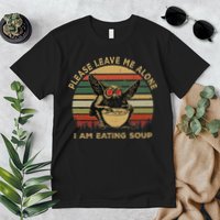 Mothman Eating Soup Please Leave Me Alone I Am Eating Soup Premium T-Shirt