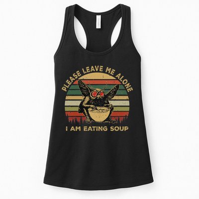 Mothman Eating Soup Please Leave Me Alone I Am Eating Soup Womens Tank Top