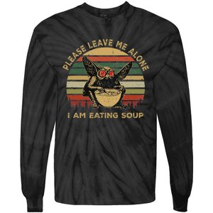 Mothman Eating Soup Please Leave Me Alone I Am Eating Soup Tie-Dye Long Sleeve Shirt