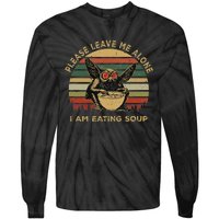 Mothman Eating Soup Please Leave Me Alone I Am Eating Soup Tie-Dye Long Sleeve Shirt