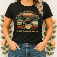 Mothman Eating Soup Please Leave Me Alone I Am Eating Soup Womens T-Shirt