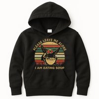 Mothman Eating Soup Please Leave Me Alone I Am Eating Soup Kids Hoodie