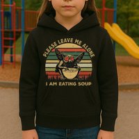 Mothman Eating Soup Please Leave Me Alone I Am Eating Soup Kids Hoodie