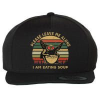 Mothman Eating Soup Please Leave Me Alone I Am Eating Soup Wool Snapback Cap