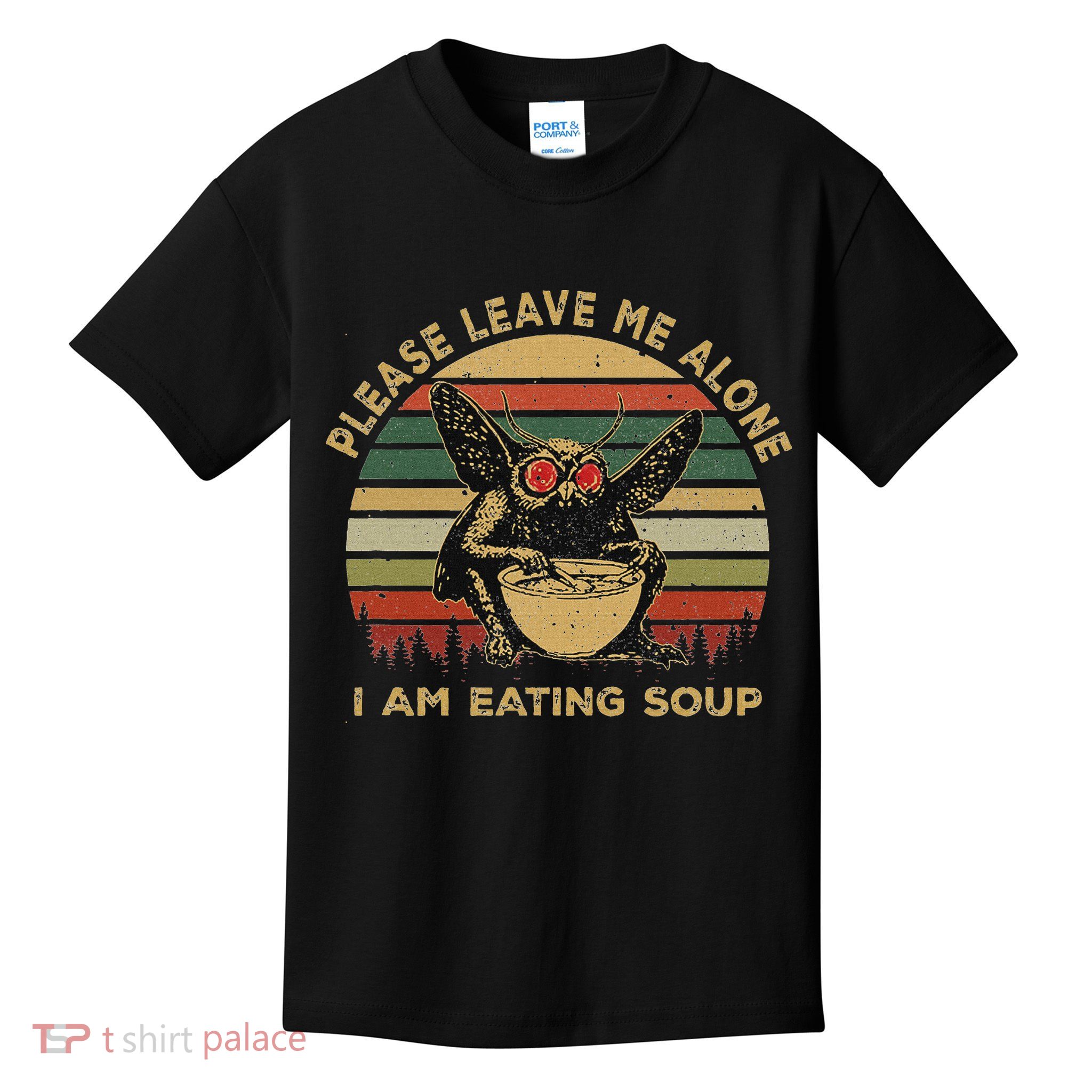 Mothman Eating Soup Please Leave Me Alone I Am Eating Soup Kids T-Shirt