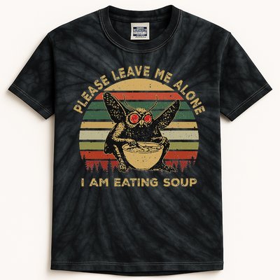 Mothman Eating Soup Please Leave Me Alone I Am Eating Soup Kids Tie-Dye T-Shirt