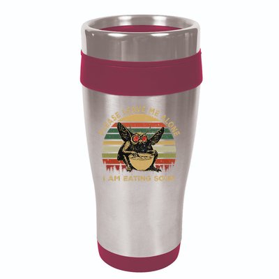Mothman Eating Soup Please Leave Me Alone I Am Eating Soup 16oz Travel Tumbler