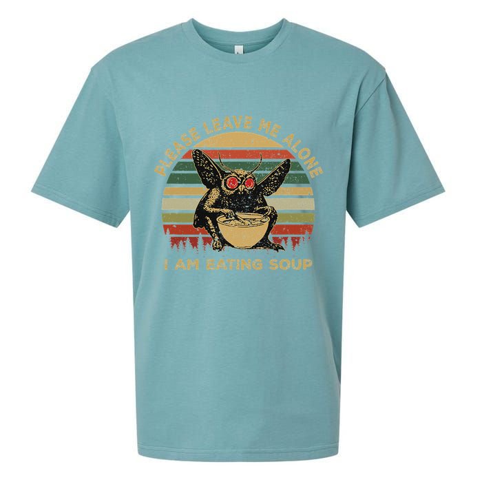 Mothman Eating Soup Please Leave Me Alone I Am Eating Soup Sueded Cloud Jersey T-Shirt