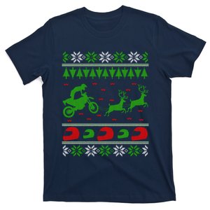 Motocross Enduro Sport Ugly Christmas T-Shirt