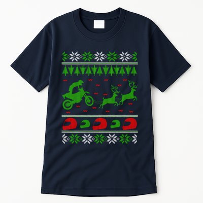 Motocross Enduro Sport Ugly Christmas Tall T-Shirt