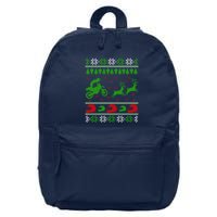 Motocross Enduro Sport Ugly Christmas 16 in Basic Backpack